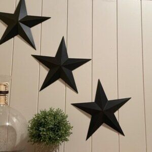 Barn Stars 3 PACK Black